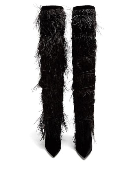 saint laurent ostrich boots